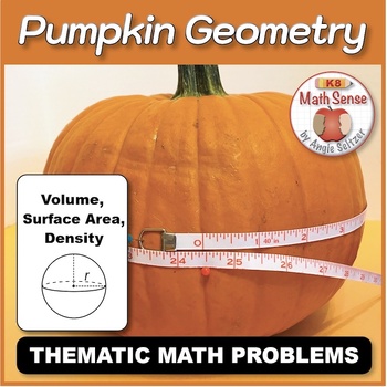 Preview of PUMPKIN Geometry & Measurement | Surface Area & Volume Questions 7th Grade & Up