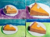 PUMPKIN PIES FALL ART LESSON, with BONUS CAKE SLICE LESSON