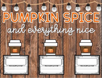 Preview of PUMPKIN SPICE Bulletin Board Set and Writing Craftivity