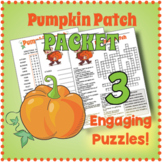 PUMPKIN THEMED PUZZLES - Crossword, Word Search & Scramble