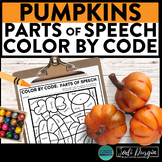 PUMPKINS color by code OCTOBER coloring page PARTS OF SPEE