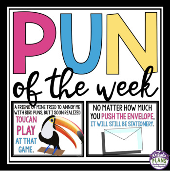 Preview of Pun Posters - Funny Classroom Bulletin Board Literary Devices Decor Display