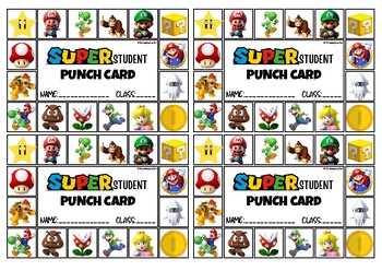 Preview of PUNCH CARDS MARIO BROS