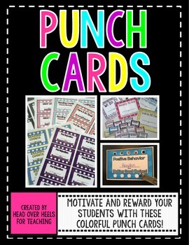 Student Punch Cards for Classroom rewards Sale-Teachersgram