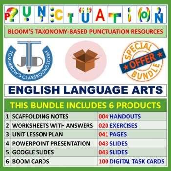 Preview of PUNCTUATION - CONVENTIONAL SIGNS IN ENGLISH GRAMMAR: BUNDLE