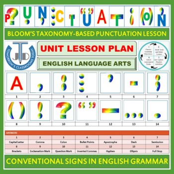 Preview of PUNCTUATION - CONVENTIONAL SIGNS IN ENGLISH GRAMMAR: UNIT LESSON PLAN