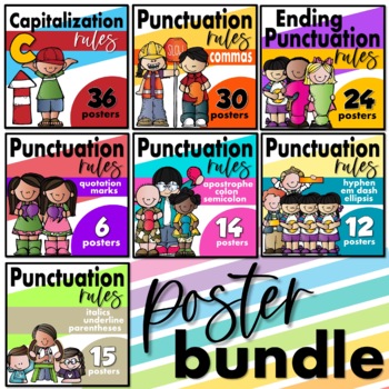 Preview of PUNCTUATION and CAPITALIZATION RULE POSTERS: the BUNDLE