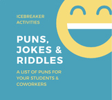 PUNS- Fun icebreaker jokes & riddles- List of Puns for Stu