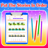 PUT THE STORIES IN ORDER, 4, 5, 6 pictures, sequence, sequencing, ABA, 1 OF 2