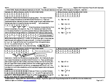 Preview of PUZZLE MATH: Algebra EOC Practices with Examples and More - Florida