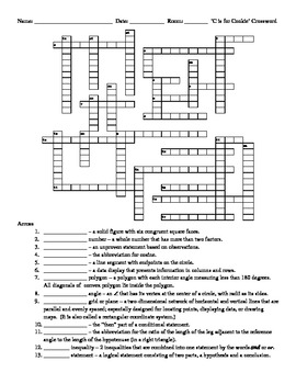 Preview of PUZZLE MATH: Algebra EOC and Geometry EOC Vocabulary Crosswords & Word Searches