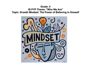 Preview of PYP G4 Who We Are:  Growth Mindset: The Power of Believing in Oneself.