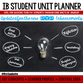 PYP IB Student Unit Planner Updated for the Enhancements