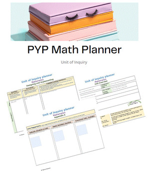 Preview of PYP Math Planner - Editable Template