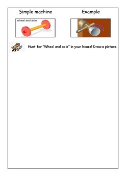 Preview of PYP How the World Works, Hunt Simple Machines in home inquiry Distance Learning