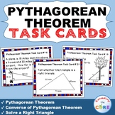 PYTHAGOREAN THEOREM - Task Cards {40 Cards}