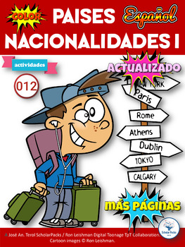 Preview of Países y Nacionalidades I. Actividades (color)  ver.Español