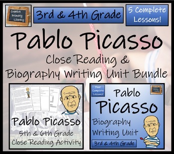 Preview of Pablo Picasso Close Reading & Biography Bundle | 3rd Grade & 4th Grade