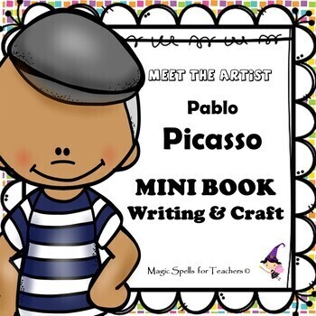 Preview of Pablo Picasso Activities- Picasso Biography Mini Book, Art Craft, & Writing 