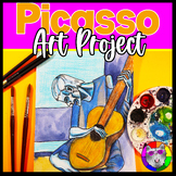 Pablo Picasso Art Lesson, Blue Period Guitarist Artwork fo