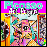 Pablo Picasso Art Lesson, Puppy Artwork, Kindergarten to Grade 3