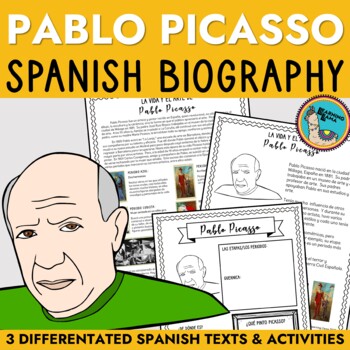 Preview of Pablo Picasso Biography in Spanish (3 Differentiated Versions)