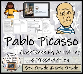 Preview of Pablo Picasso Close Reading Comprehension Activity | 5th Grade & 6th Grade