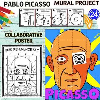 Preview of Pablo Picasso Collaborative Poster Mural Project  Hispanic Heritage Craft
