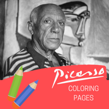 Preview of Pablo Picasso Coloring Pages - Pablo Picasso Activity - Famous Artists