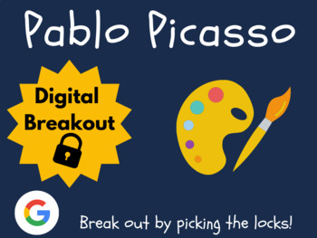 Preview of Pablo Picasso Digital Breakout (Google Classroom, Art Escape Room)