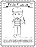 Pablo Picasso | Famous Artist Coloring Page Activity | Art