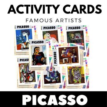 Preview of Pablo Picasso - Famous Artists Activity Cards - Art Unit - SPANISH VERSION