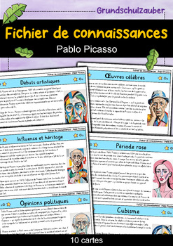 Preview of Pablo Picasso - Fichier de connaissances - Personnages célèbres (français)