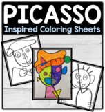 Pablo Picasso Inspired Coloring Sheets