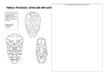 Preview of Pablo Picasso Mask Task