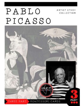 Preview of Artist Study - Pablo Picasso Montessori 3 Part Cards with Display Card