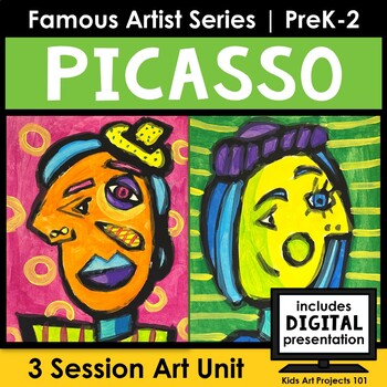 Preview of Pablo Picasso Portraits Cubism Art Project Famous Artist Elementary Art Lessons