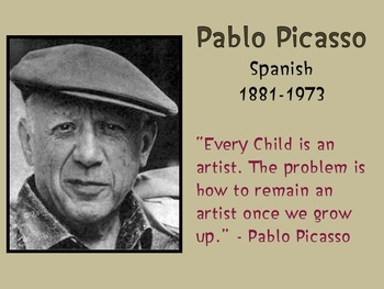 Preview of Pablo Picasso Slideshow and Word Search