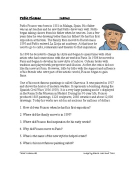 Preview of Pablo Picasso Biography on Famous Spanish Artist (English Version)