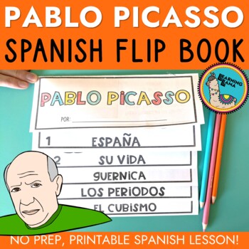 Preview of Pablo Picasso for Kids - Spanish Flip Book