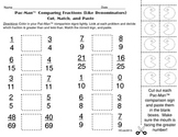 Pac-Man Comparing Like Fractions: Match, Cut, and Paste Activity