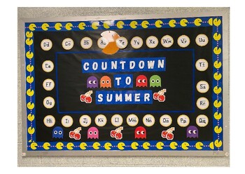 Preview of Pac Man Countdown to Summer Bulletin Board