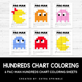 Pac-Man Hundreds Chart Coloring Pages