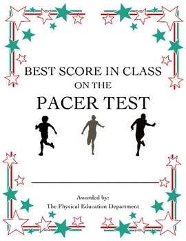 Preview of Pacer Fitnessgram Certificate - Best in Class!