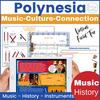 Preview of Polynesian Island Pacific Heritage Month Music History Field Trip & Activities