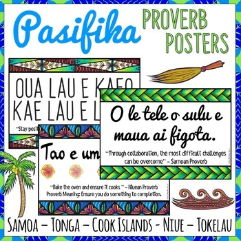 Preview of Pacific Islands Growth Mindset Proverb Posters | Pacific Islands