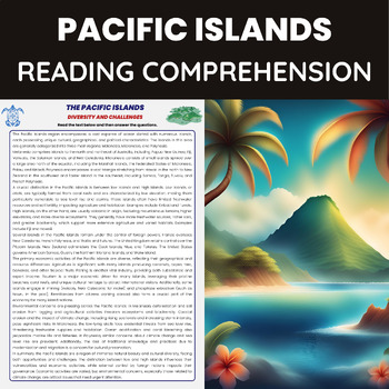 Preview of Pacific Islands Reading Comprehension | Geography, Culture and Economy