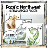Pacific Northwest Cursive Alphabet Posters