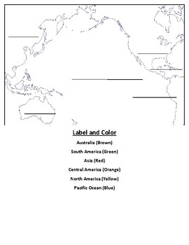 Pacific Ocean Text Evidence and Mapping Worksheet by Pointer Education