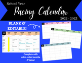 Pacing Calendar 2022-2023 Week/Month ~FREEBIE~